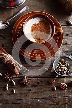 Chai tea masala with spices