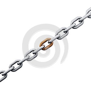 Chain 3d render isolated