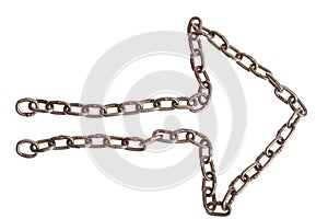 Chain arrow frame isolated