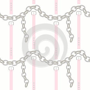 Chain and belt seamless pattern design