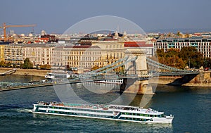 Chain Bridge across the Danube, Budapest photo