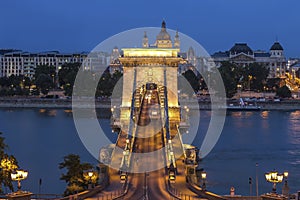 Chain Bridge across the Danube in Budapest