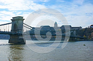 The Chain Bridge and Buda Castle, Budapest, Hungary