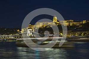 Chain Bridge and Buda Castle at night