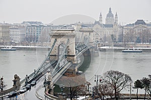 The Chain bridge in Budapest