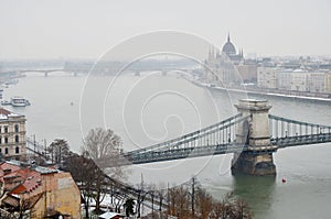 The Chain bridge in Budapest