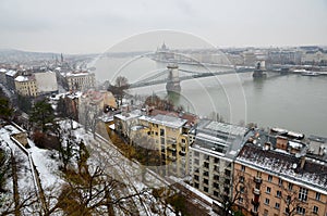 The Chain bridge in Budapest photo