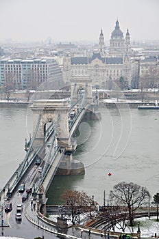 The Chain bridge in Budapest