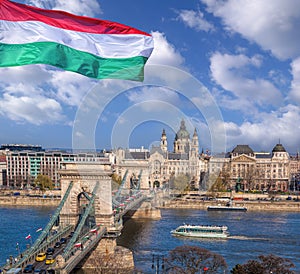 Chain Bridge in Budapest, capital city of Hungary