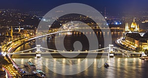 Chain Bridge in Budapest, Hungary.