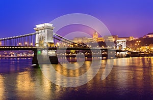 Chain bridge in Budapest Hungary