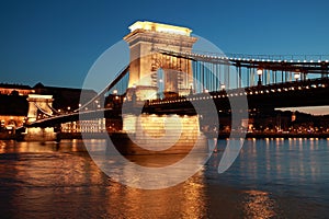 Chain bridge in Budapest, Hungary