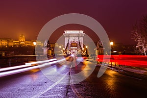 Chain bridge in Budapest Hungary