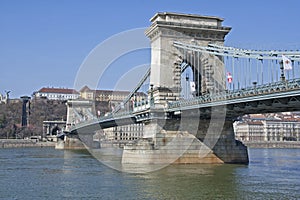 Chain Bridge over River Danube
