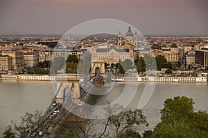 Chain Bridge seen from Buda Castle