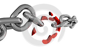 Chain With Broken Red Element