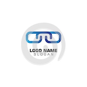 Chain Business Logo abstract unity vector design template