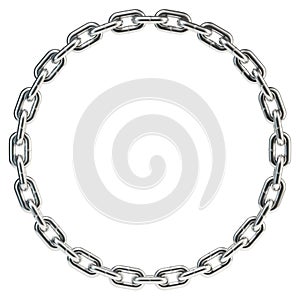 Chain coiled in a circle photo