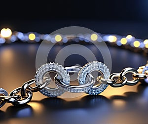 colar pendant on a solid color background