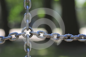 Chain, the concept of inseparable connection. photo