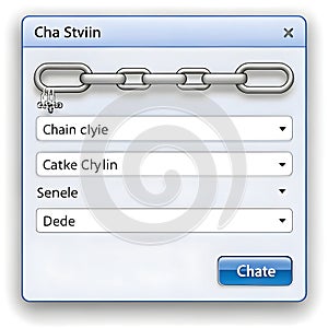 A chain dialog box is a sequence of interconnected pop-up windows or prompts used