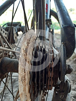 chain and gear, both as a means of propelling a bicycle that is gripped by the foot