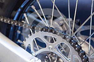 Chain and gear wheel of new motocycle