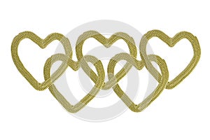 Chain of gold hearts