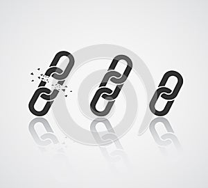 Chain Icon Collection. Link Symbol