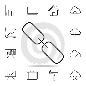 chain icon. Detailed set of simple icons. Premium graphic design. One of the collection icons for websites, web design, mobile app