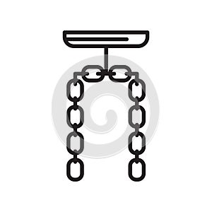 Chain icon vector sign and symbol isolated on white background