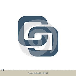 Chain Infinity Icon Vector Logo Template Illustration Design