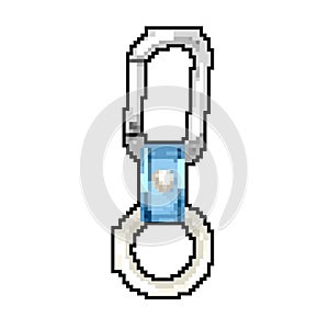 chain keychain key game pixel art vector illustration