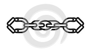 Chain Link Arrow Icon, vector design Generative AI