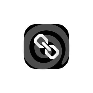 Chain link button icon vector. Hyperlink symbol