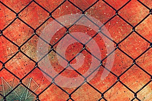 Chain link fence as grunge background