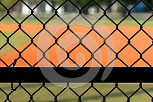 Chain Link Fence at Baseball Field