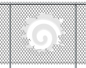 Chain Link Fence Hole