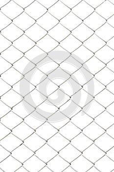 chain link fence isolated on white background