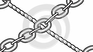 Chain Link Fence Pattern Texture Illustration, vector design Generative AI