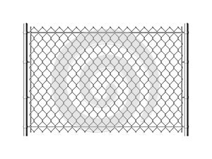 Chain link fence. Realistic metal mesh fences wire construction steel security wall industrial border metallic texture