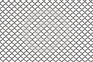 Chain link fence with snow