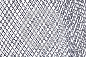 Chain link fence with white background