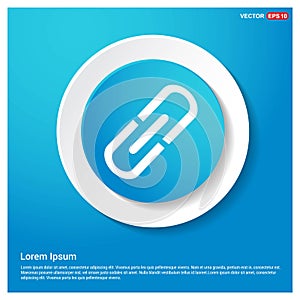 Chain link icon Abstract Blue Web Sticker Button