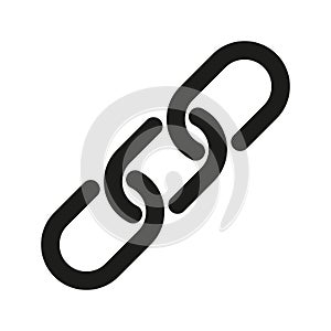 Chain, link icon. Hyperlink chain symbol. Vector illustration