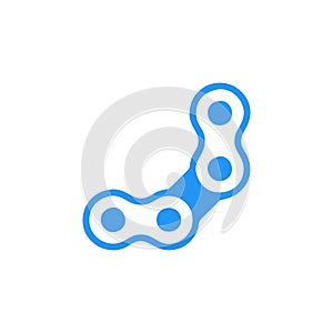 Chain link icon isolated on white background. Chain link icon in trendy design style.