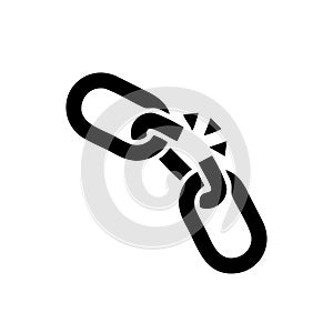 Chain link icon isolated on white background. Chain link icon in trendy design style.