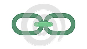 Chain link icon representing connection strength unity , vector design Generative AI