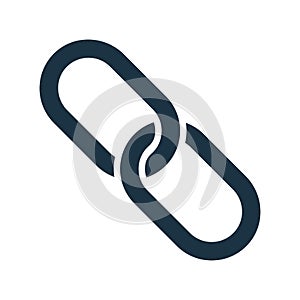 Chain, link, linking, connection icon. Simple editable vector graphics