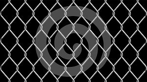 Chain link metal fence realistic